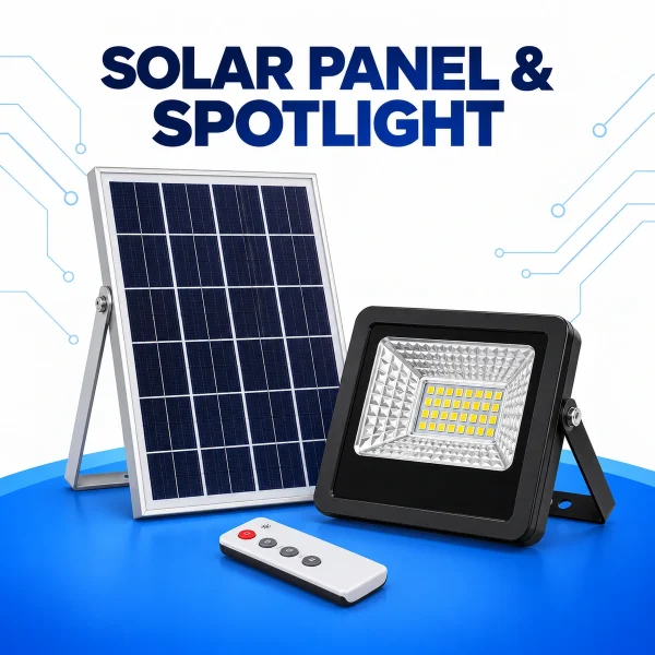 Solar Panel and Spotlight