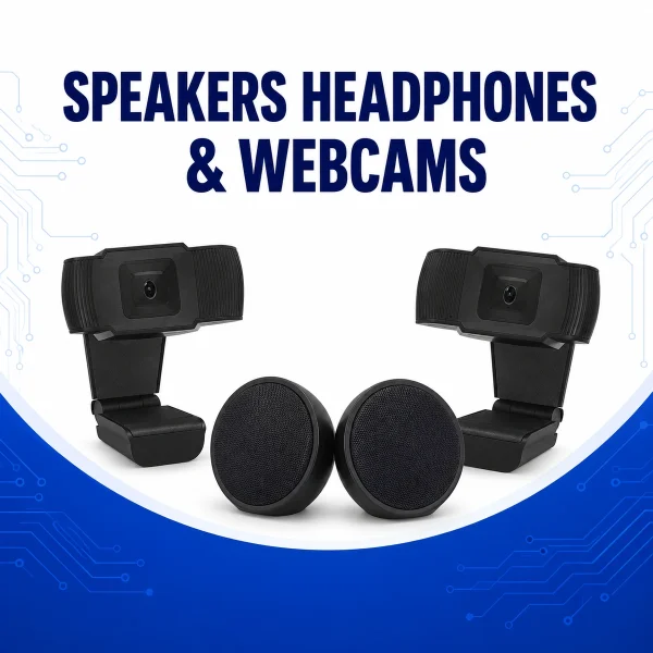 Speakers Headphones & Webcams