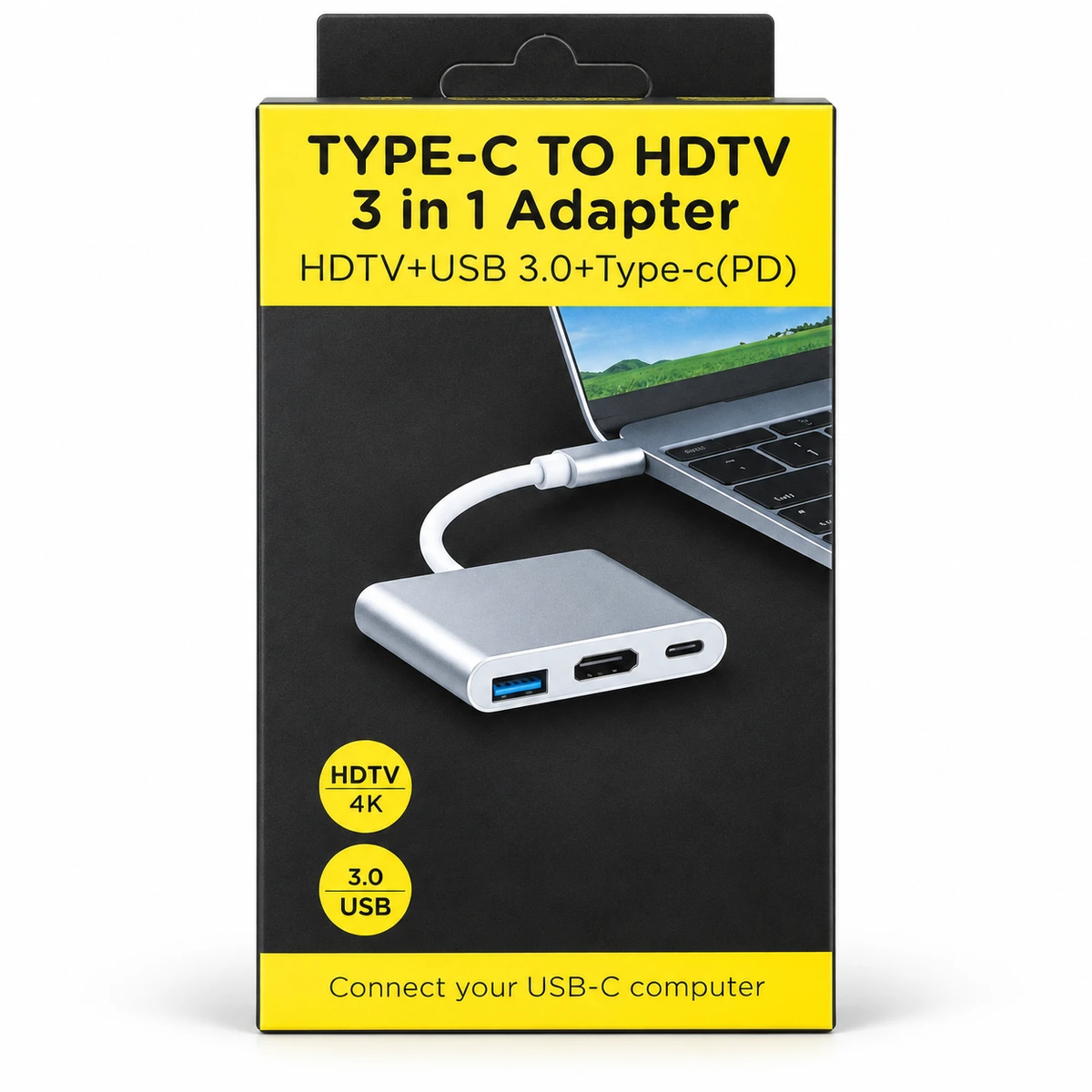 Type-C to HDTV 4K 3-in-1 Adapter Type-C to HDTV 4K 3-in-1 Adapter - Image 1
