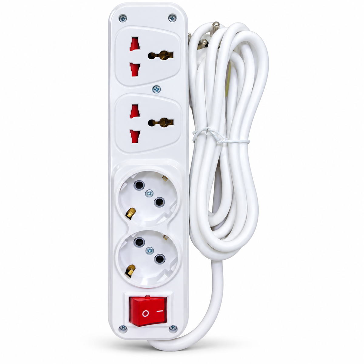 2 Universal + 2 Turkish Socket Extension Cord 2 Universal + 2 Turkish Socket Extension Cord - Image 1