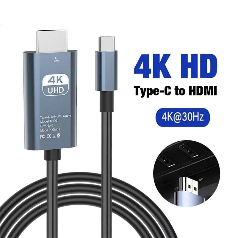 51WatiHmqQL.jpg USB-C to HDTV Adapter Cable(Type C - HDMI Cable) - Image 1