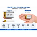 3.7V 600mAh LiPo Polymer Battery – 30×35mm - Image 2