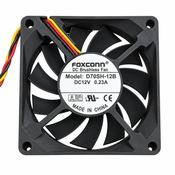 Dc Fan – FOXCONN D70SH-12B DC Fan 12V 0.23A 70x70x15mm ( USED LIKE NEW )